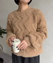 フェザーループニット