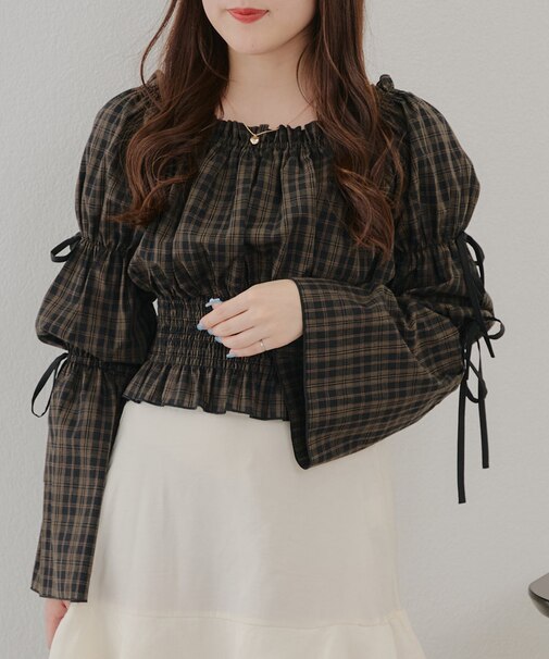 【ちひ（＠_chipi2x） select】華奢見え叶う2wayブラウス