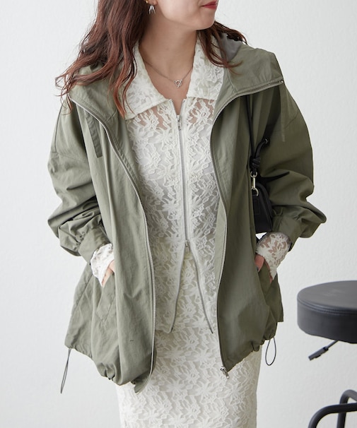 【春アウター】ロング丈マウンテンパーカー