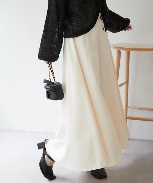 【-3kg見え！】ハイウエストフレアスカート
