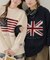 イギリス＆アメリカ国旗ニット