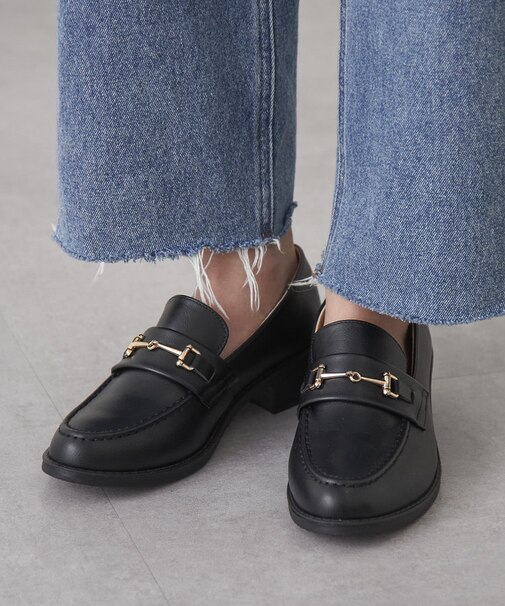 【オンオフ履きやすい】ビットローファー