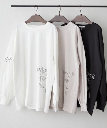 【レイヤードにも】手書きロゴロンＴ