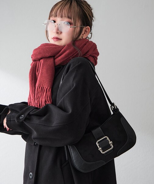 【Mavie..7】異素材ショルダーBAG