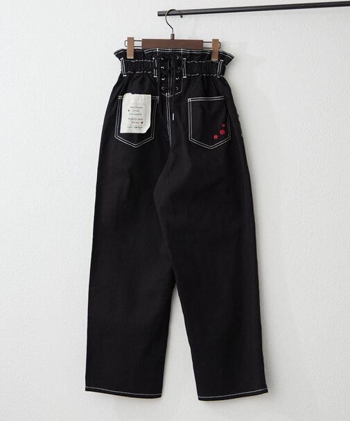 【NAO】後ろレースアップデニムパンツ