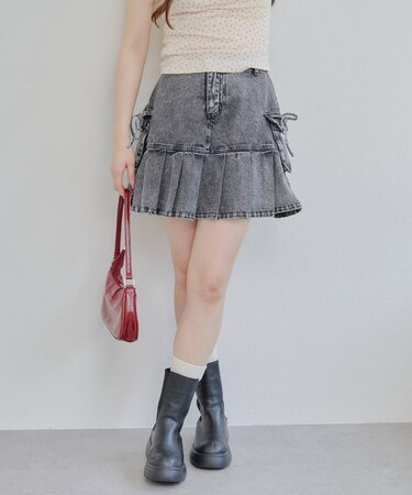 【RMAF】カーゴリボンミニスカート