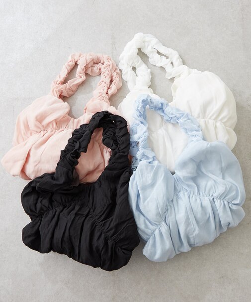 【WEB限定】フリルギャザートートバッグ