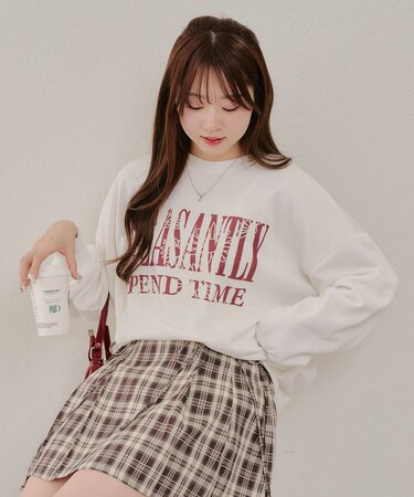 【春の新作】ロゴ&花刺繍スウェット