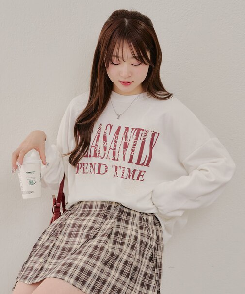 【春の新作】ロゴ&花刺繍スウェット