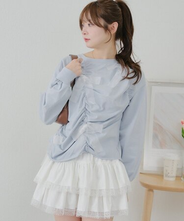 【春の新作】【OUTLET限定】リボン付スウェット