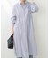【natural couture】カラーストライプシャツワンピース
