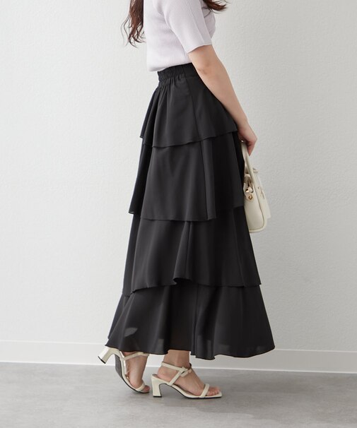 【春の新作】【OUTLET限定】アシメティアードスカート
