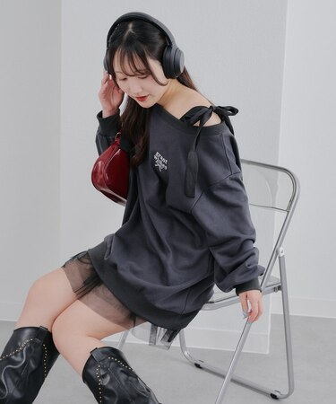 【春の新作】【OUTLET限定】２ＷＡＹスウェットミニワンピース