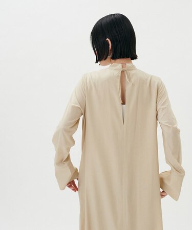 【LARUTA】ツイルスタンドカラーワンピース