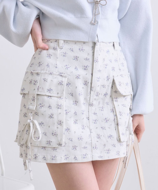 【OLIVE des OLIVE】ゆらゆらリボンカーゴミニスカー