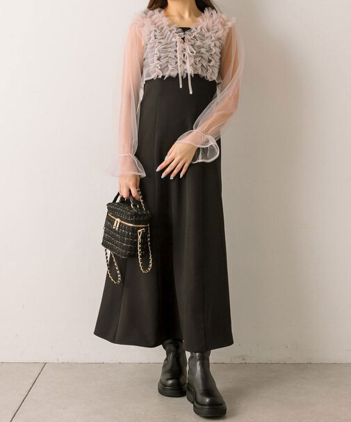 【OLIVE des OLIVE】チュールボレロ付きワンピース