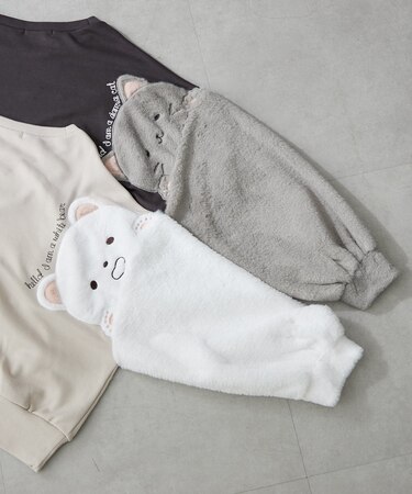 【全6種！】袖&尻尾ゆるキャラ裏毛プルオーバー