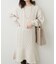【natural couture】裾フレアケーブルニットワンピース