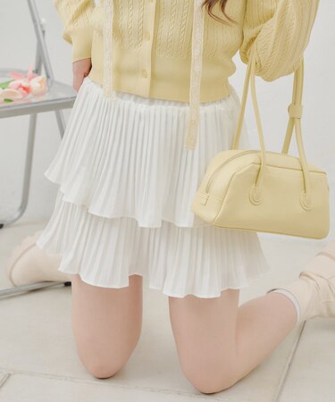 【春の新作】【OUTLET限定】プリーツティアードミニスカート