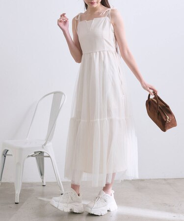 【OLIVE des OLIVE】チュールドッキングワンピ