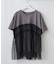 体型カバーにも◎、チュールドッキングTシャツ