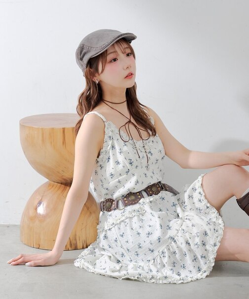 【@_chipi2xセレクト】キャミティアードチュニック