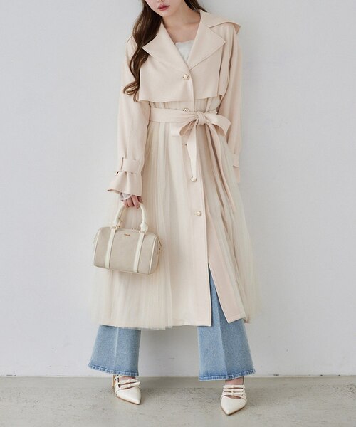 one after another】チュールトレンチ｜ナイスクラップ/オリーブ・デ