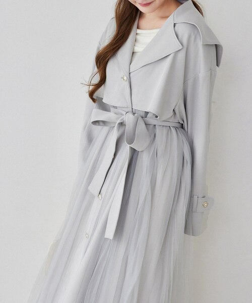 one after another】チュールトレンチ｜ナイスクラップ/オリーブ・デ