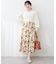 【natural couture】前後2way花柄ドッキングニットワンピース