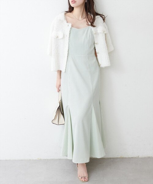 natural couture 裾ボリュームシアーキャミワンピース mizumami】裾ボリュームシアーキャミワンピース | natural