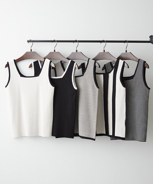 【ニットソーで大人の着映えが叶う】アソート2WAYタンク