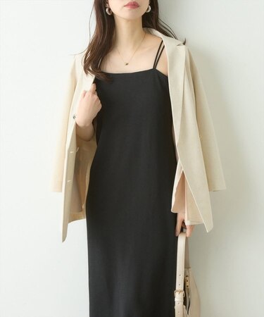 【natural couturカップ付きカットソーキャミワンピース