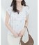 【natural couture】フラワー刺繍フリルショルダーキャミ