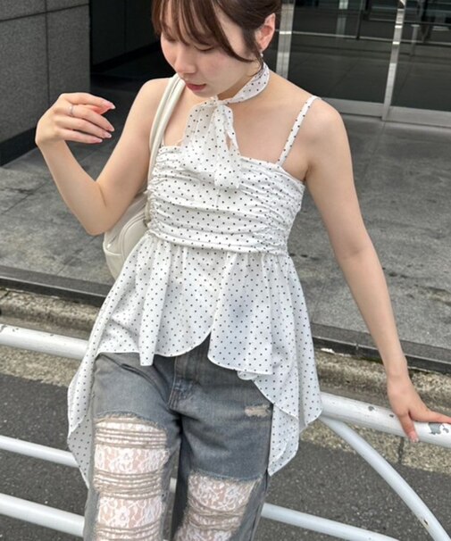 【新色ドット登場！】チョーカー付き、イレヘムビスチェ