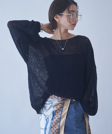 【WEB先行予約】モヘアタッチシアーニット