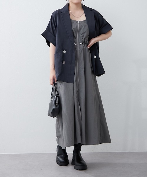 【NAVE】MIZUKI HANAYAMA  ワンピース　Black フリロングキャミワンピース | ファッション通販サイト NUGU