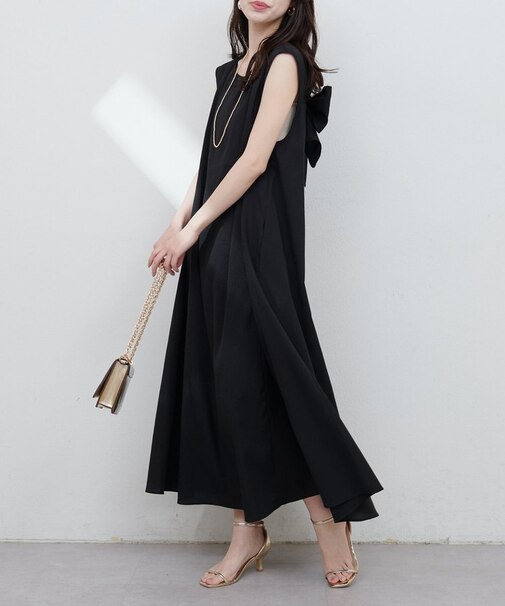 【natural couture】バックリボンテントワンピース