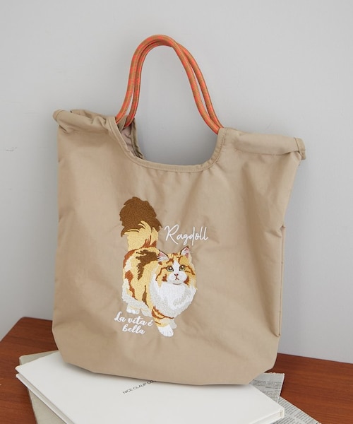 アニマル刺繍コードトートバッグ｜ナイスクラップ/オリーブ・デ