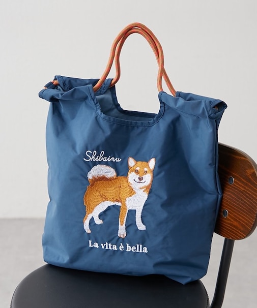 アニマル刺繍コードトートバッグ