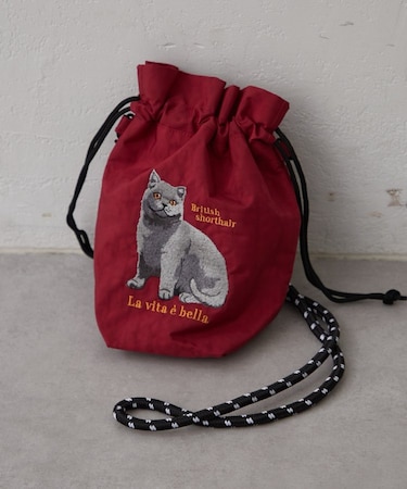 【おさんぽにぴったり】アニマル刺繍コードショルダーバッグ