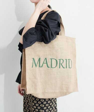 【natural couture】ロゴ入りジュートバッグ