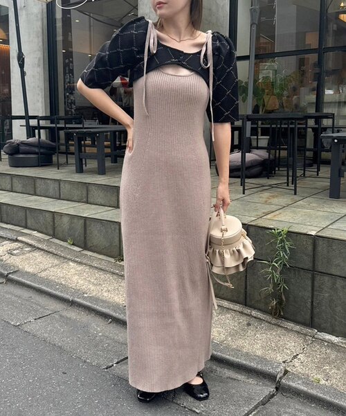 one after another】ニットボレロワンピセット｜ナイスクラップ