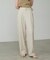 【LARUTA】麻調タックワイドパンツ