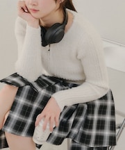 【RMAF】ラメフェザーWZIPニット