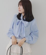 【リバイバルアイテム】リボンボウタイブラウス