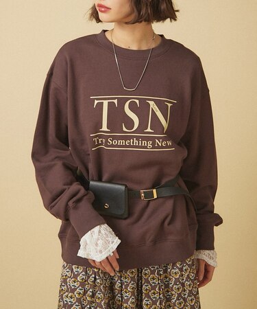 【nane】ヴィンテージ加工スエットプルオーバー