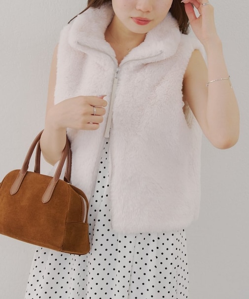 【RMAF】ラビット風ファーWZIPベスト