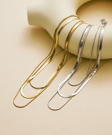 【nane】3連チェーンネックレス