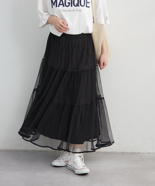 RMAF】キラキラチュールスカート｜ナイスクラップ/オリーブ・デ