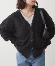 プードルシャギーカーディガン